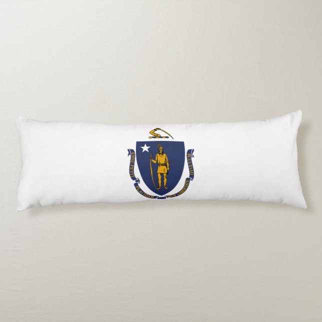 Staatsflagge von Massachusetts Seitenschläferkissen (Rückseite)