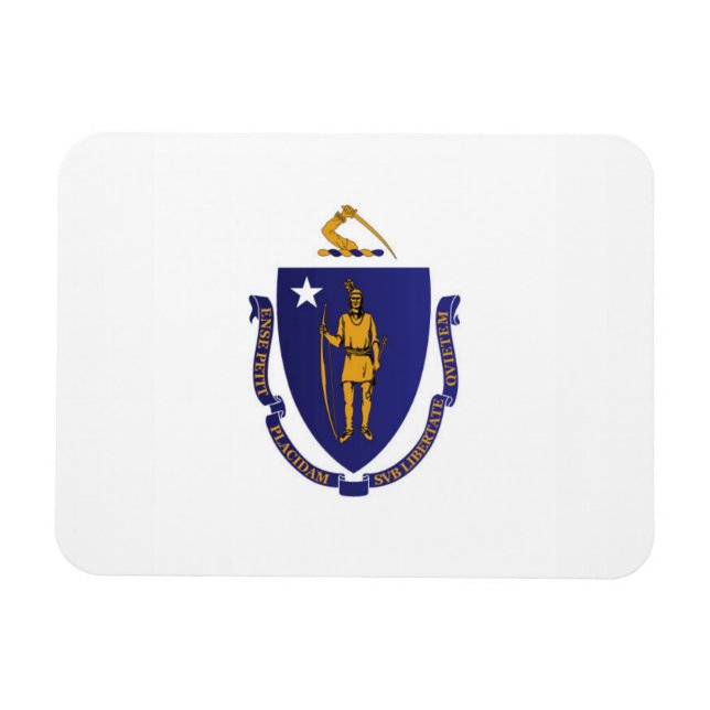 Staatsflagge von Massachusetts, USA Magnet (Horizontal)