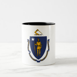 Staatsflagge von Massachusetts Zweifarbige Tasse