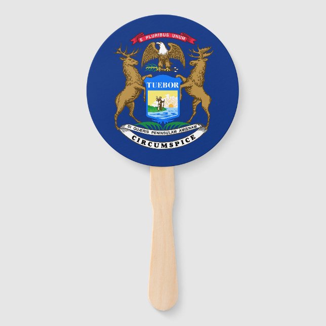 Staatsflagge von Michigan Fächer (Vorderseite)
