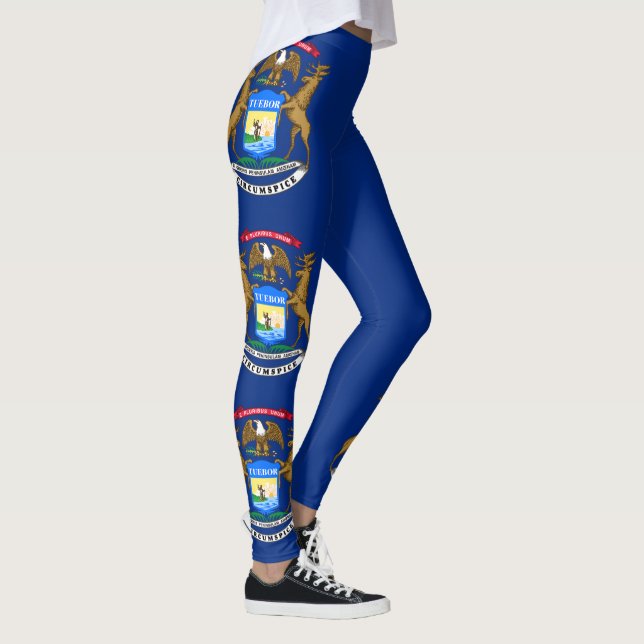 Staatsflagge von Michigan Leggings (Rechts)