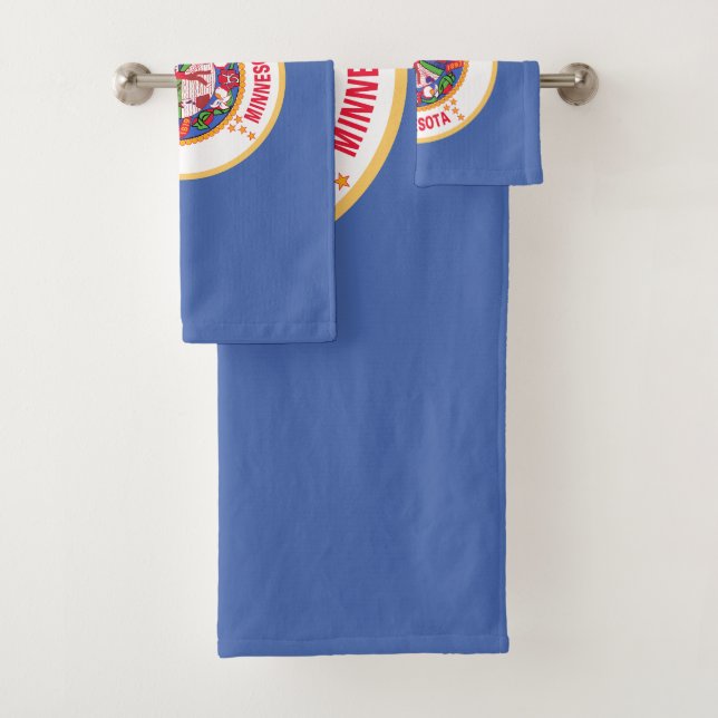 Staatsflagge von Minnesota Badhandtuch Set (Insitu)