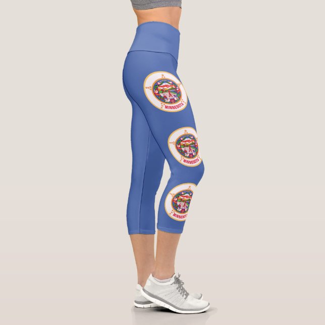 Staatsflagge von Minnesota Capri Leggings (Rechts)