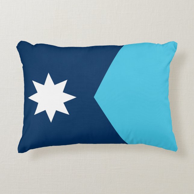 Staatsflagge von Minnesota Dekokissen (Vorderseite)