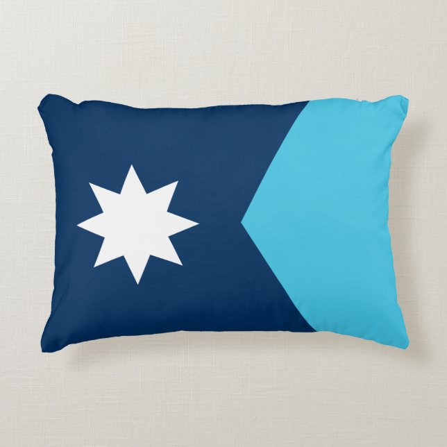 Staatsflagge von Minnesota Dekokissen (Vorderseite)