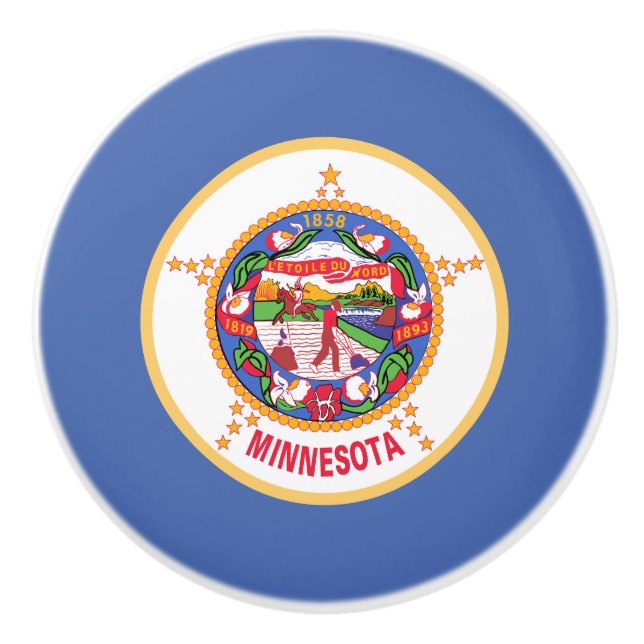Staatsflagge von Minnesota Keramikknauf (Vorderseite)