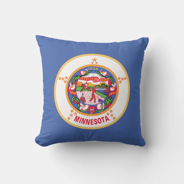Staatsflagge von Minnesota Kissen (Vorderseite)