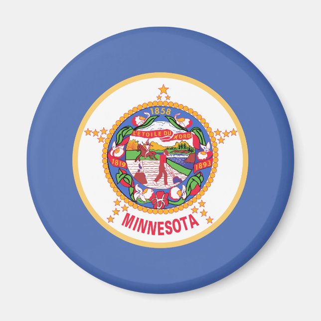 Staatsflagge von Minnesota Magnet (Vorne)
