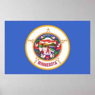 Staatsflagge von Minnesota Poster