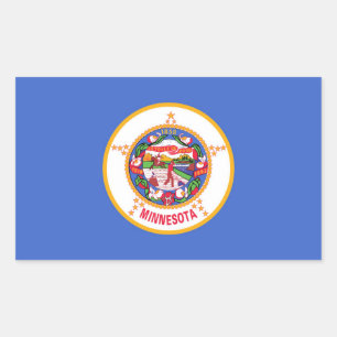 Staatsflagge von Minnesota Rechteckiger Aufkleber