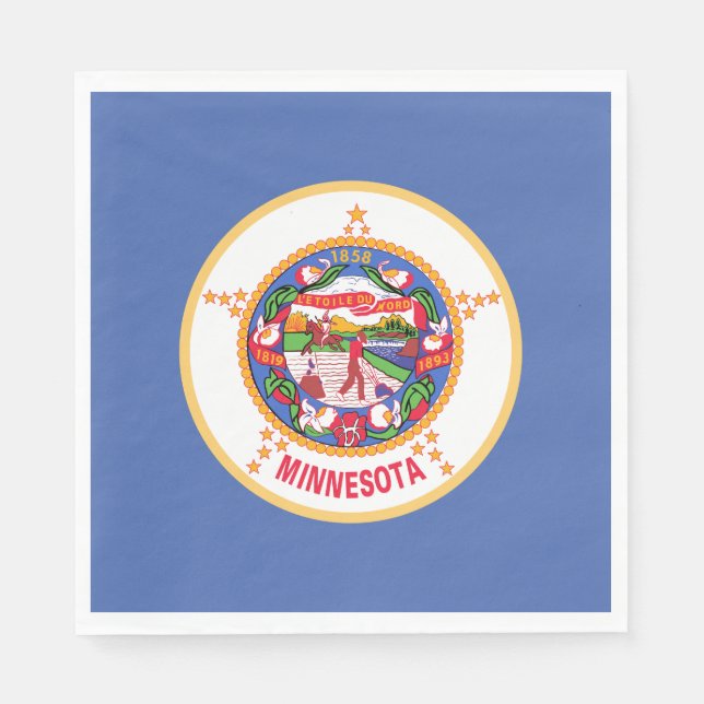 Staatsflagge von Minnesota Serviette (Vorderseite)