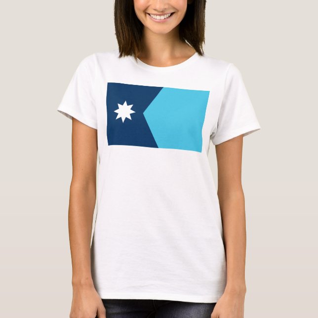 Staatsflagge von Minnesota T-Shirt (Vorderseite)