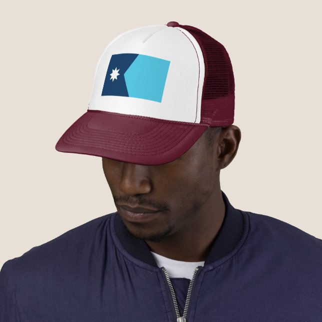 Staatsflagge von Minnesota Truckerkappe (Beispiel)