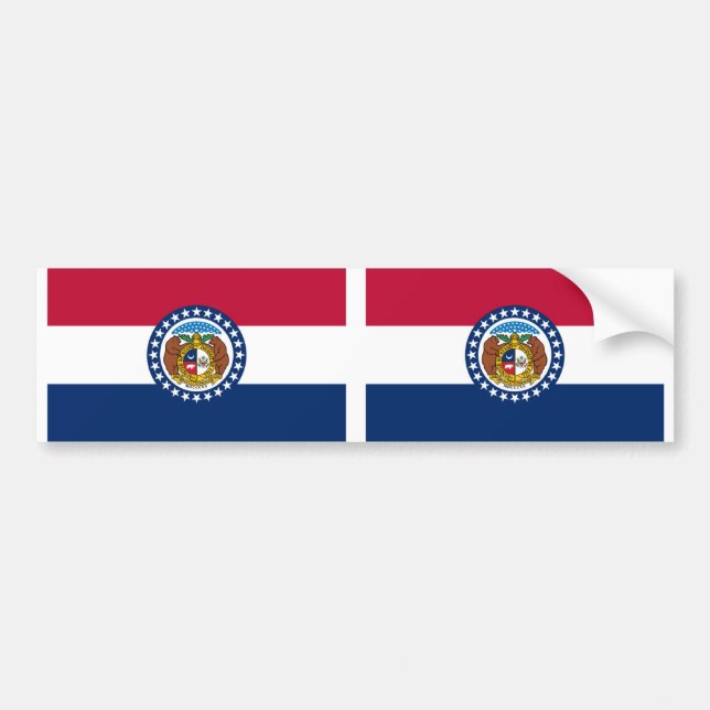Staatsflagge von Missouri Autoaufkleber (Vorne)