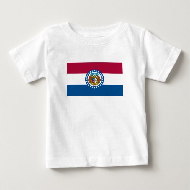 Staatsflagge von Missouri Baby T-shirt (Vorderseite)