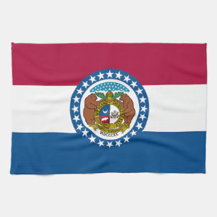 Staatsflagge von Missouri Geschirrtuch
