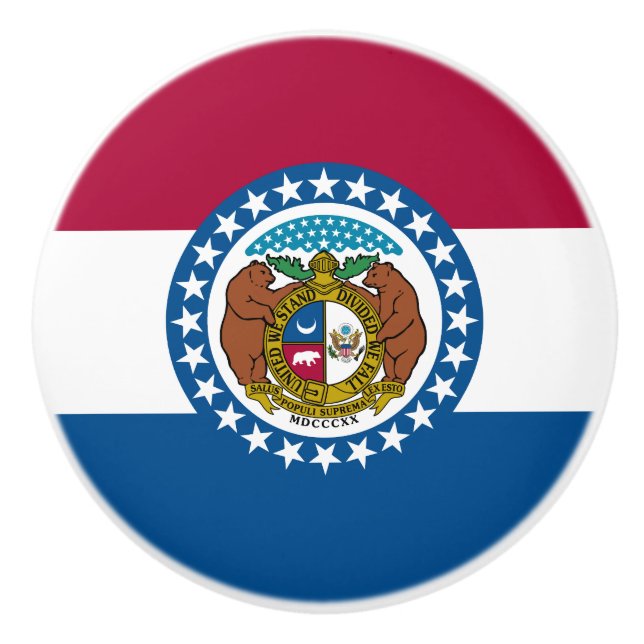 Staatsflagge von Missouri Keramikknauf (Vorderseite)