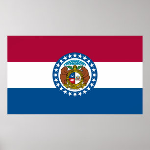 Staatsflagge von Missouri Poster