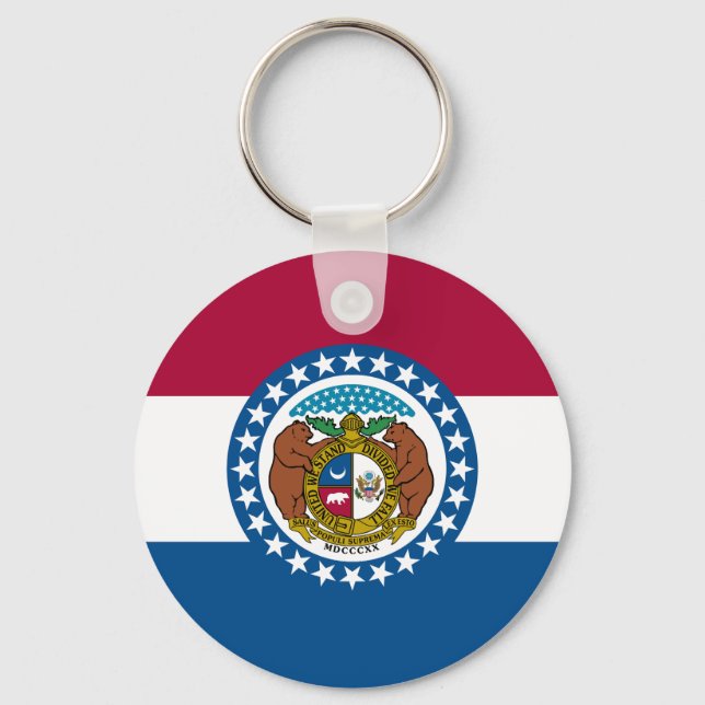 Staatsflagge von Missouri Schlüsselanhänger (Vorderseite)