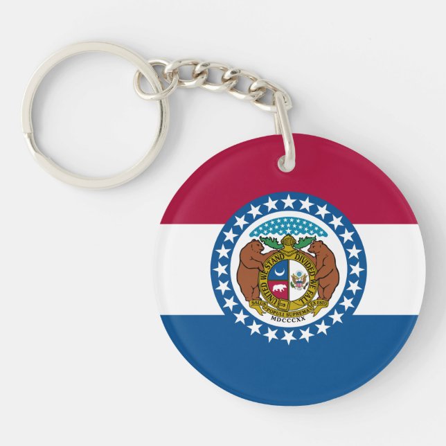 Staatsflagge von Missouri Schlüsselanhänger (Vorderseite)