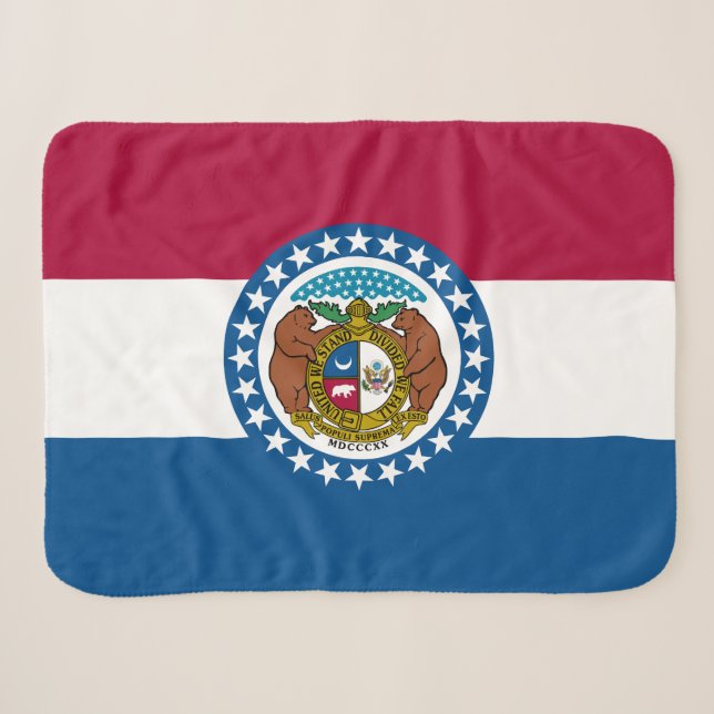 Staatsflagge von Missouri Sherpadecke (Vorderseite (Horizontal))