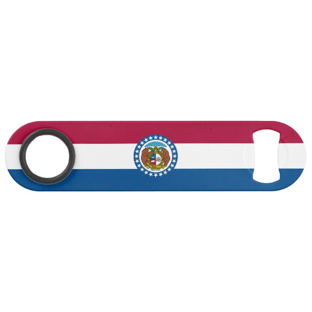 Staatsflagge von Missouri Speed Flaschenöffner (Vorderseite (Horizontal))