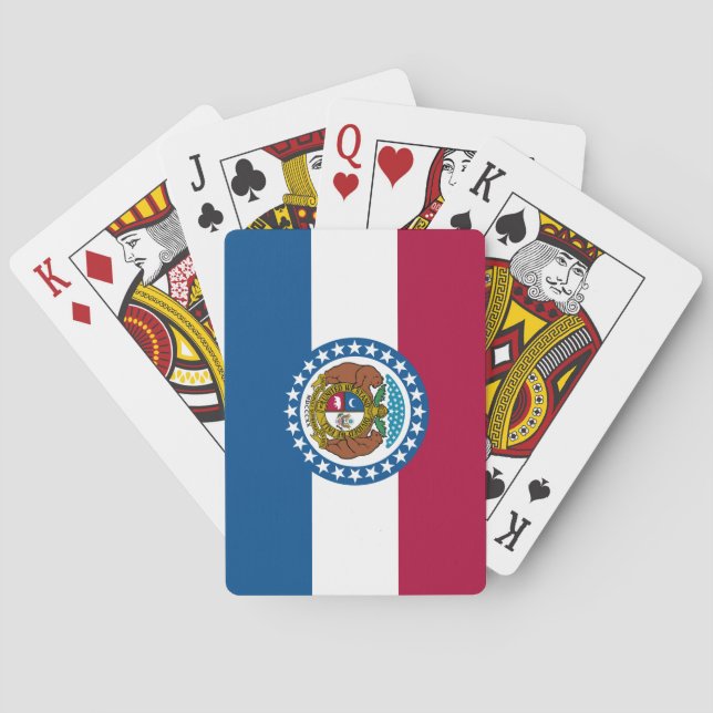 Staatsflagge von Missouri Spielkarten (Rückseite)