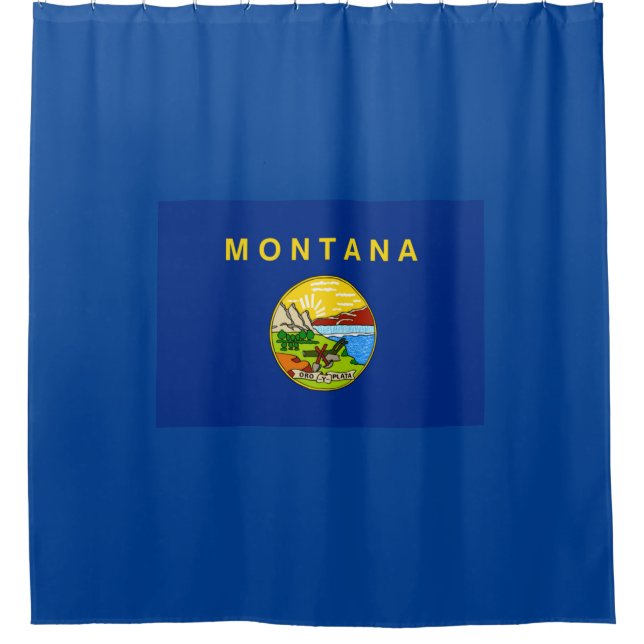 Staatsflagge von Montana Duschvorhang (Vorderseite)