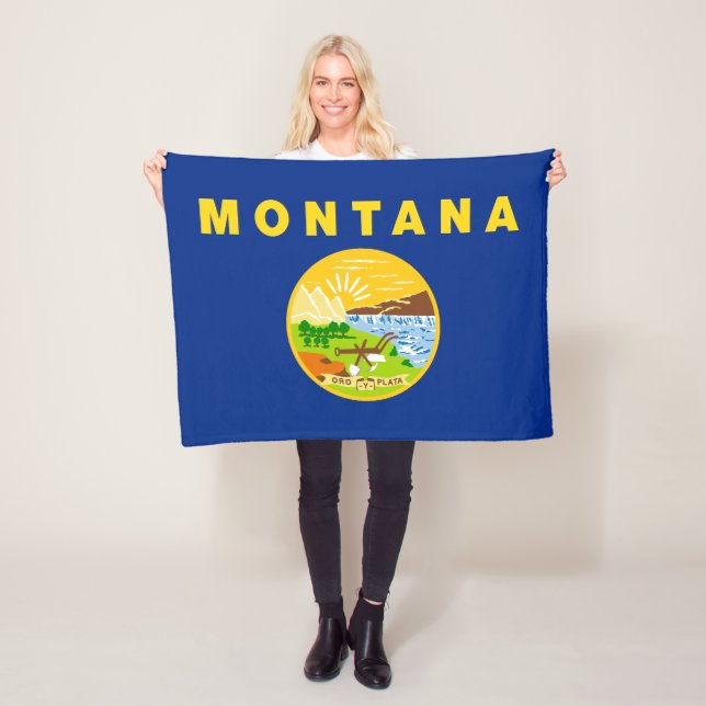 Staatsflagge von Montana Fleecedecke (Beispiel)