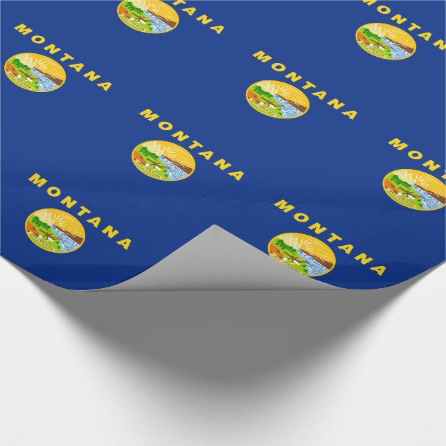 Staatsflagge von Montana Geschenkpapier (Ecke)