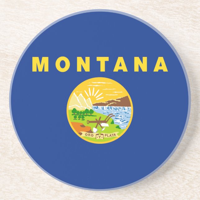 Staatsflagge von Montana Getränkeuntersetzer (Vorne)