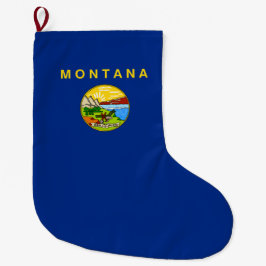 Staatsflagge von Montana Großer Weihnachtsstrumpf