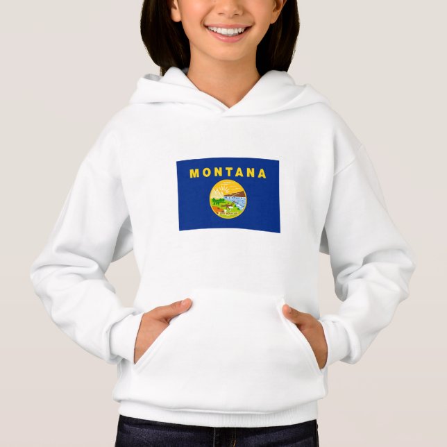 Staatsflagge von Montana Hoodie (Vorderseite)