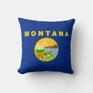 Staatsflagge von Montana Kissen