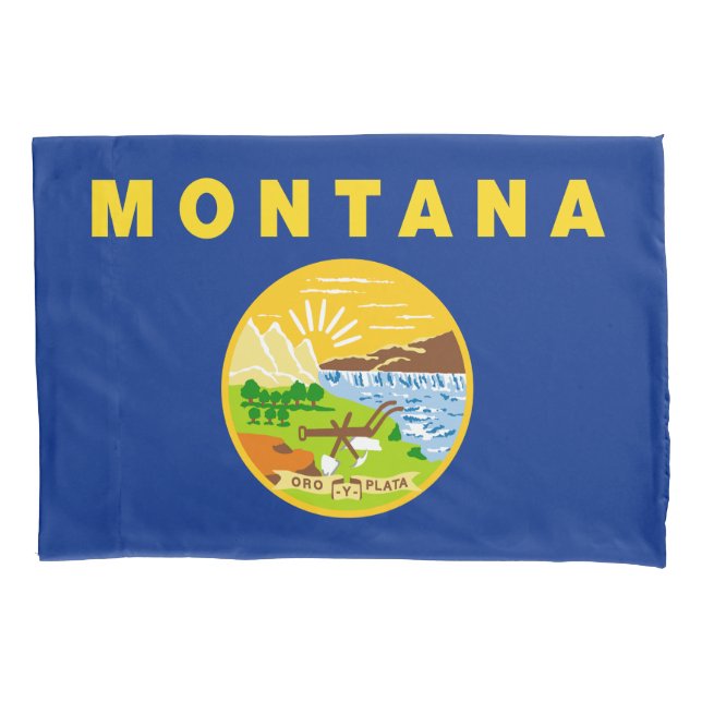 Staatsflagge von Montana Kissenbezug (Vorderseite)
