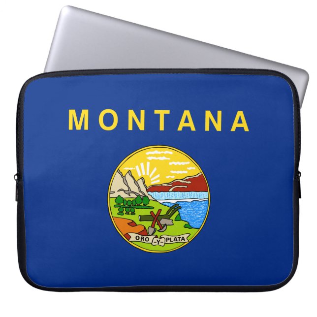 Staatsflagge von Montana Laptopschutzhülle (Vorderseite)