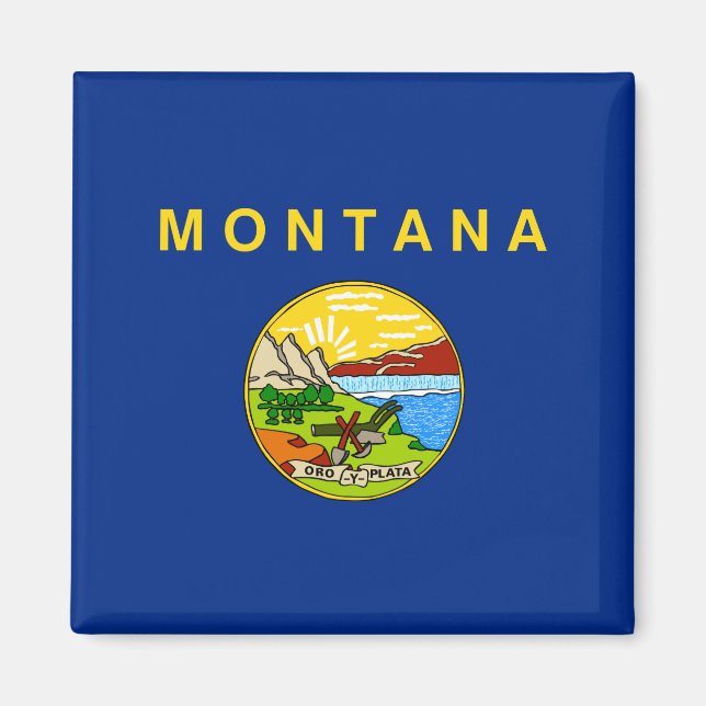Staatsflagge von Montana Magnet (Vorne)