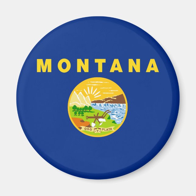 Staatsflagge von Montana Magnet (Vorne)