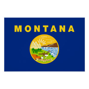 Staatsflagge von Montana Poster