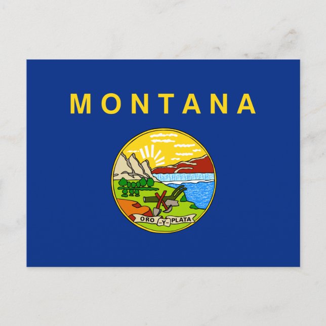 Staatsflagge von Montana Postkarte (Vorderseite)