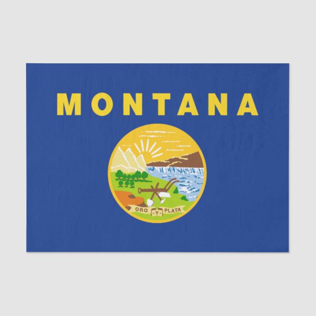 Staatsflagge von Montana Seidenpapier (Vorderseite)