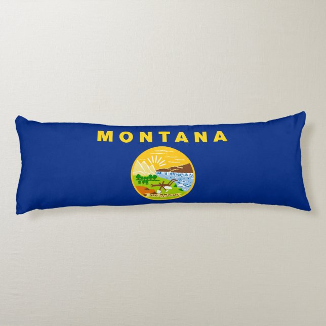 Staatsflagge von Montana Seitenschläferkissen (Rückseite)