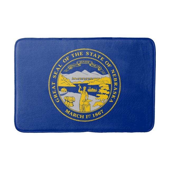 Staatsflagge von Nebraska Badematte (Vorderseite)