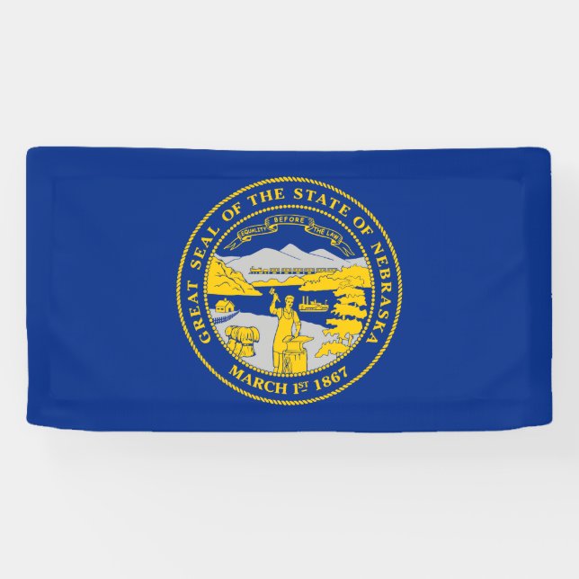 Staatsflagge von Nebraska Banner (Horizontal)