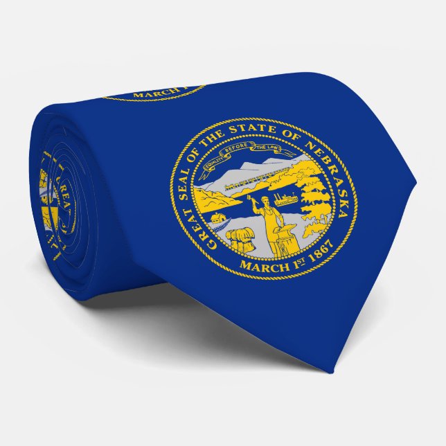Staatsflagge von Nebraska Krawatte (Gerollt)