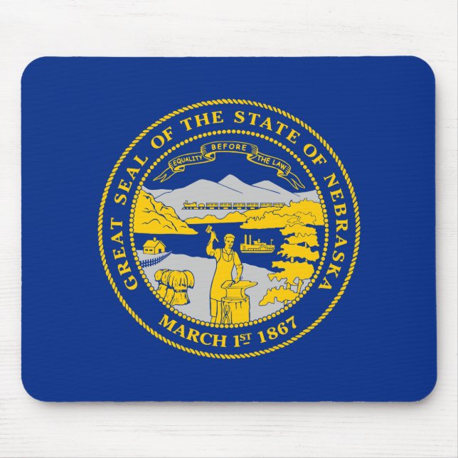 Staatsflagge von Nebraska Mousepad (Vorne)