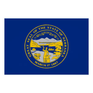 Staatsflagge von Nebraska Poster