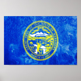 Staatsflagge von Nebraska Poster