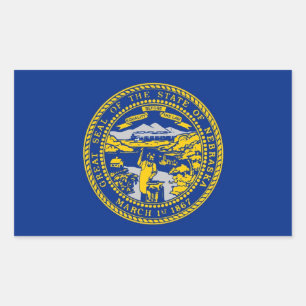 Staatsflagge von Nebraska Rechteckiger Aufkleber