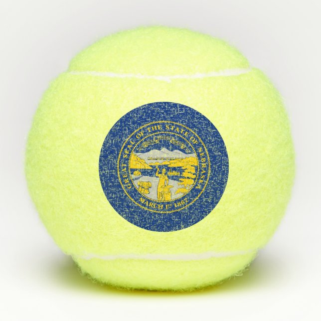 Staatsflagge von Nebraska Tennisbälle (Vorderseite)
